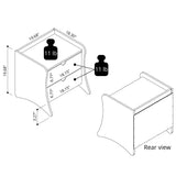 Coney Nightstand in Gray (set of 2) by Manhattan Comfort at Eve Furniture
