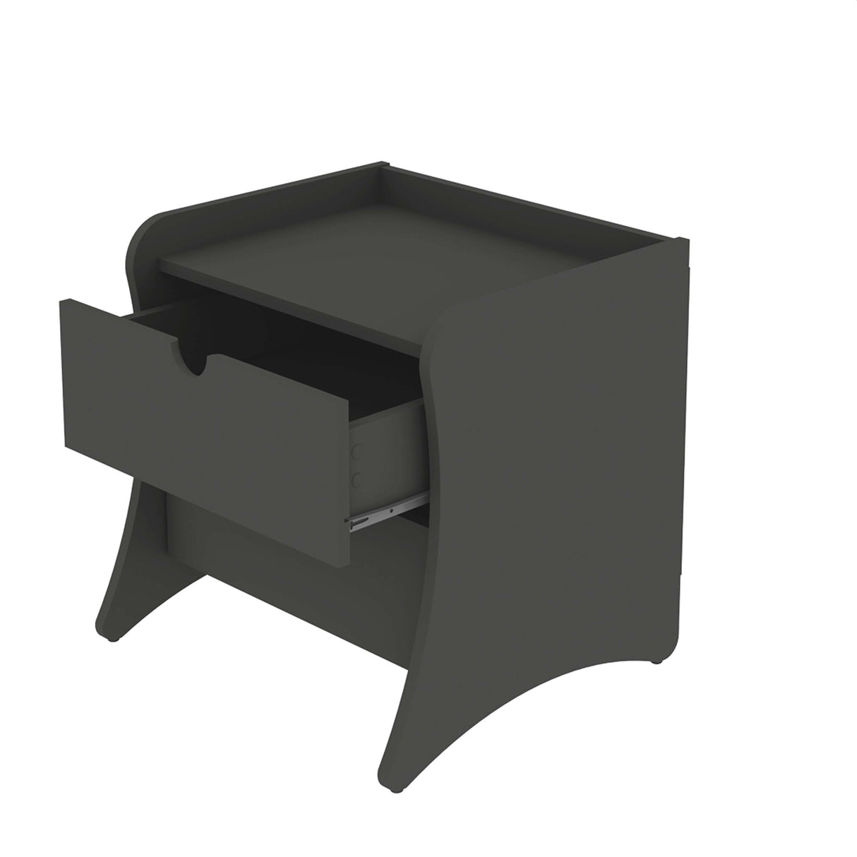 Coney Nightstand in Gray (set of 2) by Manhattan Comfort at Eve Furniture