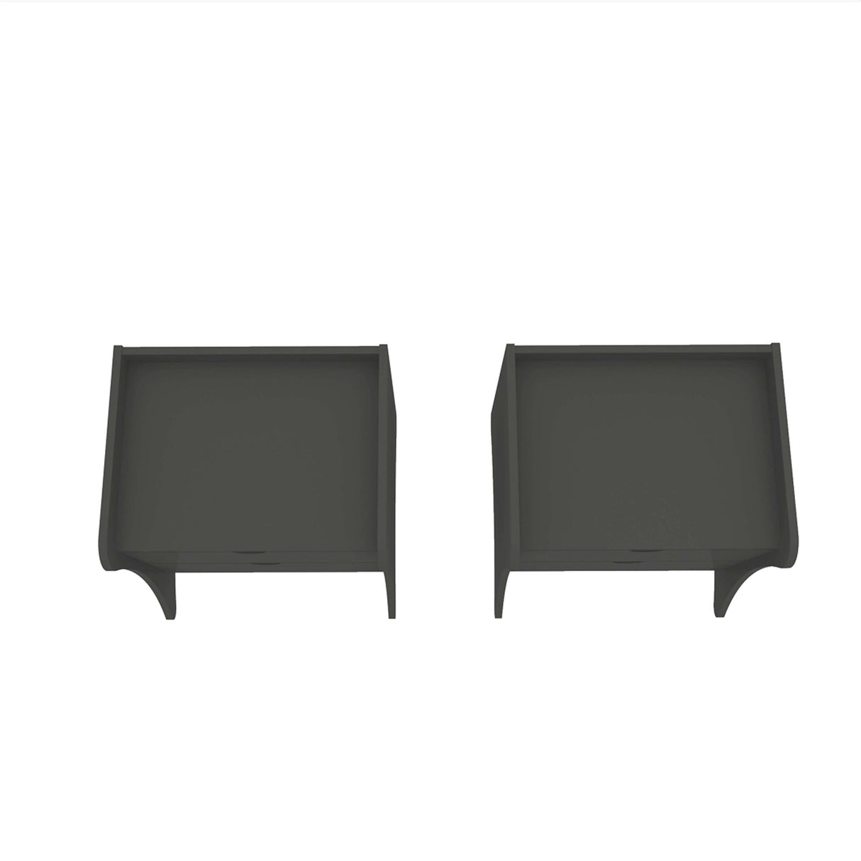 Coney Nightstand in Gray (set of 2) by Manhattan Comfort at Eve Furniture