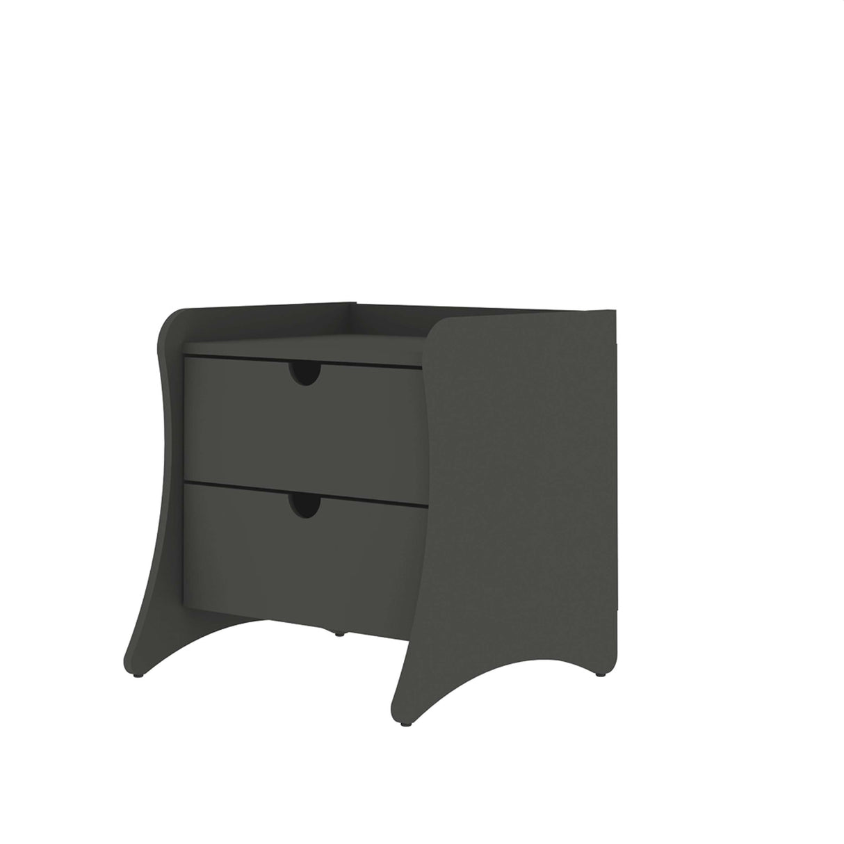 Coney Nightstand in Gray (set of 2) by Manhattan Comfort at Eve Furniture