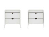 Coney Nightstand in White (set of 2) by Manhattan Comfort at Eve Furniture