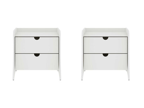 Coney Nightstand in White (set of 2) by Manhattan Comfort at Eve Furniture