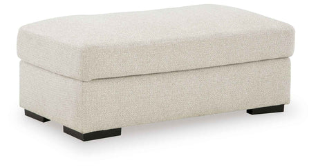 Conlee-Pike Linen Ottoman by Ashley at Eve Furniture