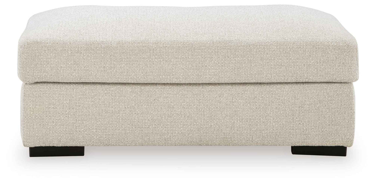 Conlee-Pike Linen Ottoman by Ashley at Eve Furniture