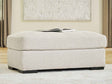 Conlee-Pike Linen Ottoman by Ashley at Eve Furniture