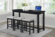 Connected Black 4-Piece Counter Height Set by Homelegance at Eve Furniture