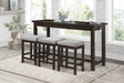 Connected Espresso 4-Piece Counter Height Set by Homelegance at Eve Furniture