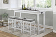 Connected White 4-Piece Pack Counter Height Set by Homelegance at Eve Furniture
