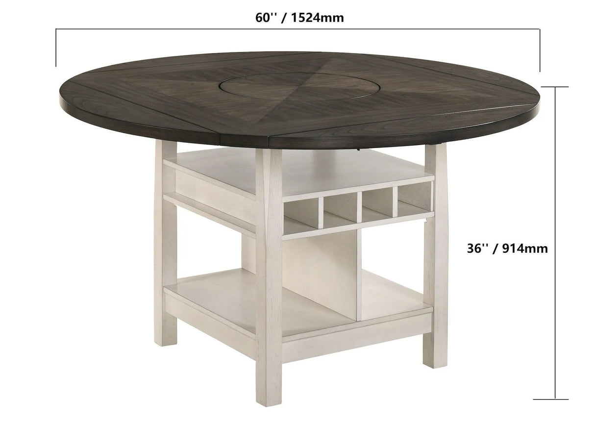 Conner Chalk and Gray Counter Height Dining Set by Crown Mark at Eve Furniture