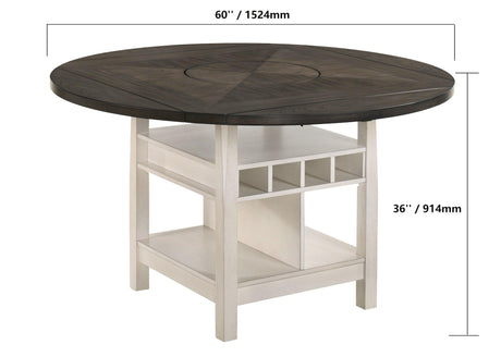 Conner Chalk and Gray Counter Height Table by Crown Mark at Eve Furniture
