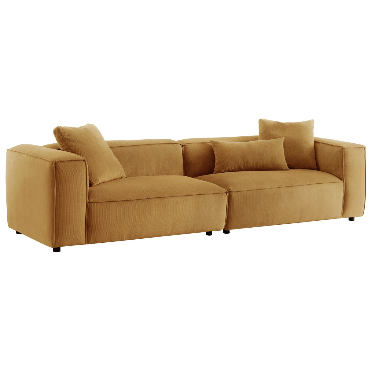 Conrad Cognac Corduroy Large Sofa