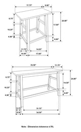 Connie Chestnut/Dark Brown 4-Piece Counter Height Set