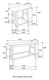 Connie Chestnut/Dark Brown 4-Piece Counter Height Set by Coaster at Eve Furniture