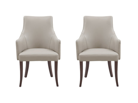 Connie Dining Armchair in Light Grey (set of 2) by Manhattan Comfort at Eve Furniture