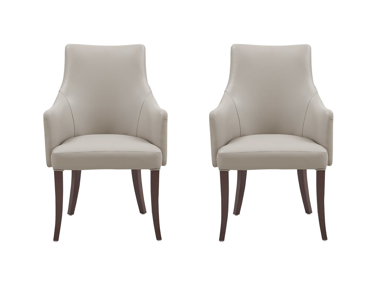 Connie Dining Armchair in Light Grey (set of 2) by Manhattan Comfort at Eve Furniture