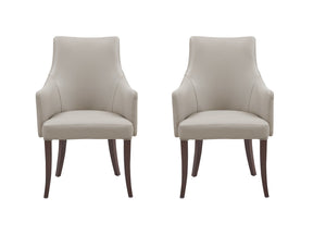 Connie Dining Armchair in Light Grey (set of 2) by Manhattan Comfort at Eve Furniture