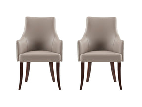 Connie Dining Armchair in Taupe (set of 2) by Manhattan Comfort at Eve Furniture