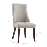 Connie Dining Chair in Light Grey (set of 2) by Manhattan Comfort at Eve Furniture