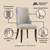 Connie Dining Chair in Light Grey (set of 2) by Manhattan Comfort at Eve Furniture