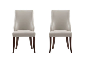 Connie Dining Chair in Light Grey (set of 2) by Manhattan Comfort at Eve Furniture