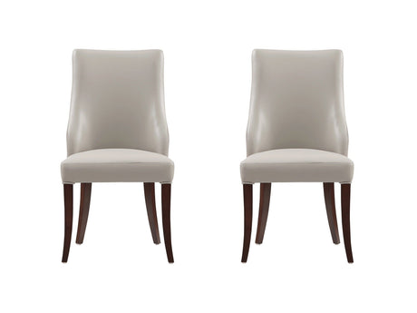 Connie Dining Chair in Light Grey (set of 2) by Manhattan Comfort at Eve Furniture
