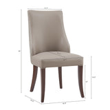 Connie Dining Chair in Taupe (set of 2) by Manhattan Comfort at Eve Furniture
