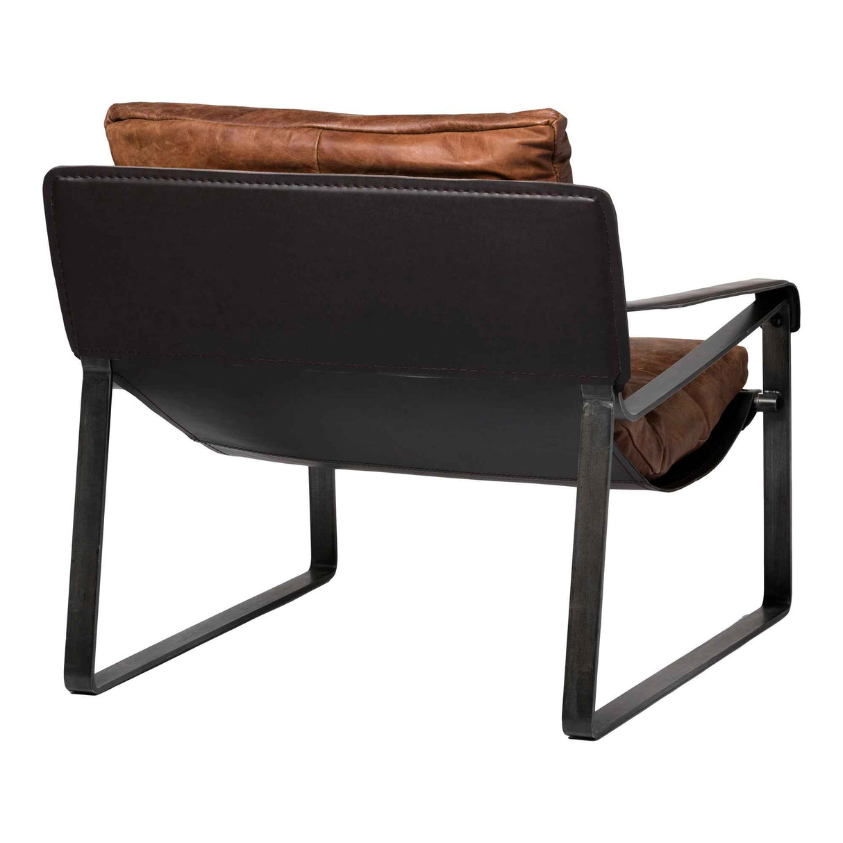 Conno Brownr Leather Club Chair by Moe's Home at Eve Furniture