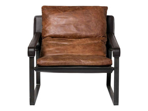 Conno Brownr Leather Club Chair by Moe's Home at Eve Furniture