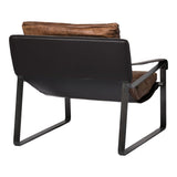 Connor Club Chair Open Road Brown Leather by Moe's Home at Eve Furniture