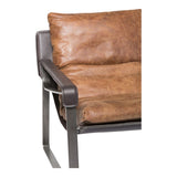 Connor Club Chair Open Road Brown Leather by Moe's Home at Eve Furniture