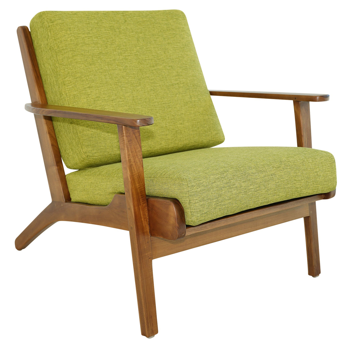 Connor Solid Wood Linen Lounge Chair - Pistachio Green by Ashcroft Furniture at Eve Furniture