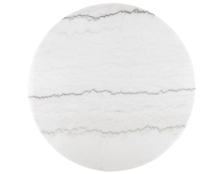 Conrad Black/White Round Marble Top Dining Room Set by Steve Silver at Eve Furniture