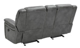 Conrad Gray Upholstered Motion Loveseat Cool by Coaster at Eve Furniture