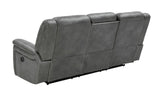 Conrad Gray Upholstered Motion Sofa Cool by Coaster at Eve Furniture