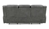 Conrad Gray Upholstered Motion Sofa Cool by Coaster at Eve Furniture