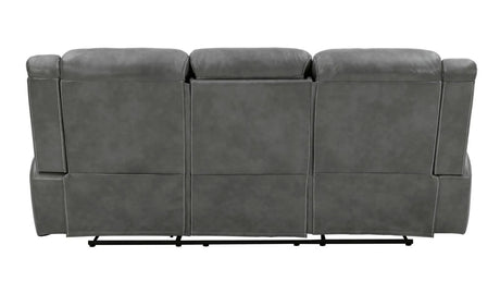 Conrad Gray Upholstered Motion Sofa Cool by Coaster at Eve Furniture