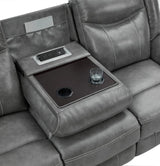 Conrad Gray Upholstered Motion Sofa Cool by Coaster at Eve Furniture
