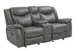 Conrad Gray Upholstered Padded Arm Reclining Living Room Set by Coaster at Eve Furniture