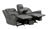 Conrad Gray Upholstered Padded Arm Reclining Living Room Set by Coaster at Eve Furniture