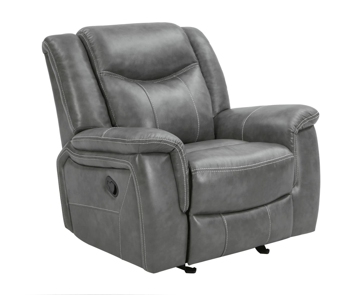 Conrad Gray Upholstered Padded Arm Reclining Living Room Set by Coaster at Eve Furniture