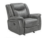 Conrad Gray Upholstered Padded Arm Reclining Living Room Set by Coaster at Eve Furniture