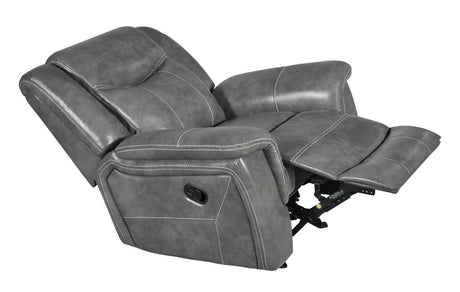 Conrad Gray Upholstered Padded Arm Reclining Living Room Set by Coaster at Eve Furniture