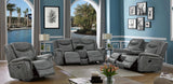 Conrad Gray Upholstered Padded Arm Reclining Living Room Set by Coaster at Eve Furniture