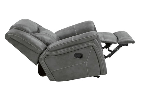Conrad Gray Upholstered Padded Arm Reclining Living Room Set by Coaster at Eve Furniture