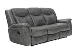Conrad Grey 2-piece Upholstered Padded Arm Motion Sofa Set by Coaster at Eve Furniture