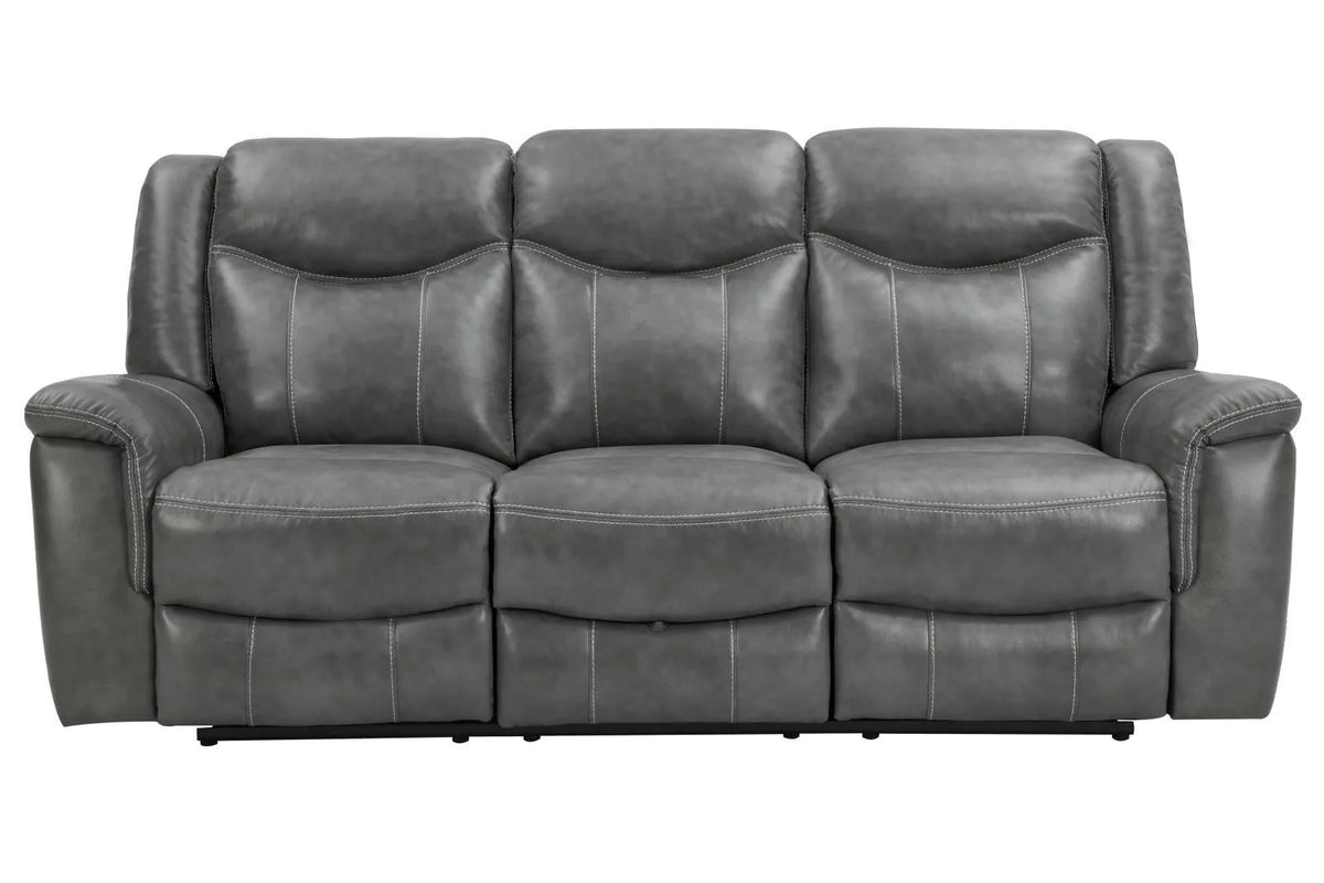 Conrad Grey 2-piece Upholstered Padded Arm Motion Sofa Set by Coaster at Eve Furniture
