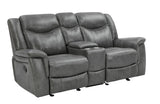Conrad Grey 2-piece Upholstered Padded Arm Motion Sofa Set by Coaster at Eve Furniture