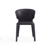 Conrad Leather Dining Chair in Black (set of 2) by Manhattan Comfort at Eve Furniture