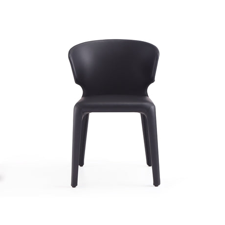 Conrad Leather Dining Chair in Black (set of 2) by Manhattan Comfort at Eve Furniture