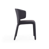 Conrad Leather Dining Chair in Black (set of 2) by Manhattan Comfort at Eve Furniture
